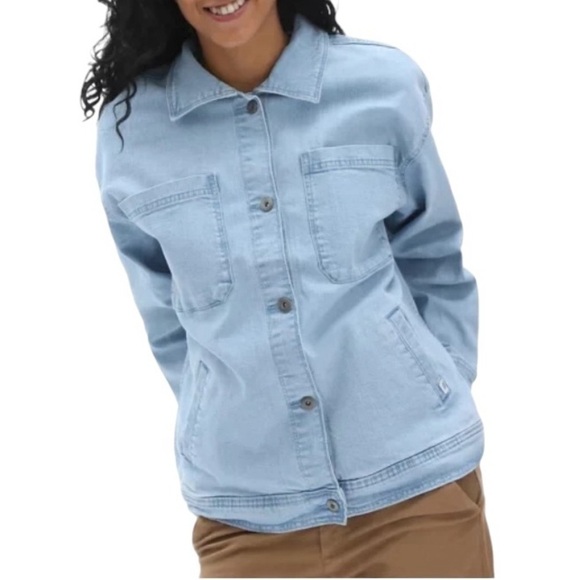 VANS SURF SUPPLY 'LEILA' WOMEN'S DENIM JACKET - WATER WASH Size M - Picture 2 of 14